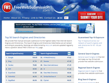 Tablet Screenshot of freewebsubmission.com